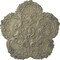 Ekena Millwork Shell Ceiling Medallion, Hand-Painted Castle Stone Crackle, 25 5/8"OD x 1"P CM25SHCSC - alternate 1